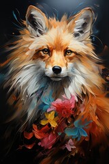 Chromatic Charm the masterful fusion of realism and abstraction in the painting , generative IA