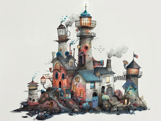 Lighthouse background graphic