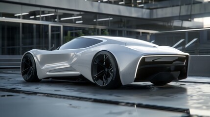 model of a modern electric sports car.