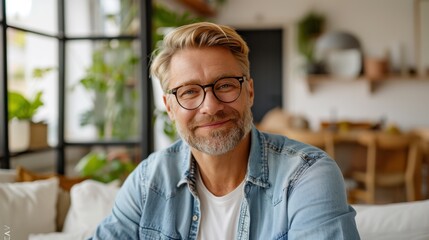 Fototapeta premium The man in denim shirt