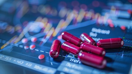 stock chart depicting the performance of a pharmaceutical company before and after