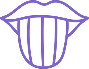 Sticking out tongue and mouth icon vector design