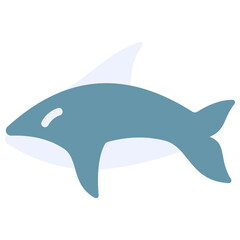 whale flat icon