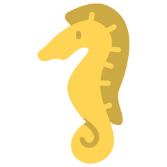 seahorses flat icon