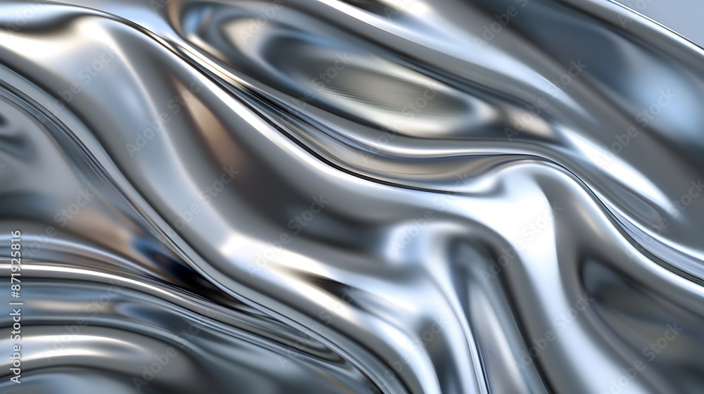 Poster mesmerizing abstract metallic textures with sleek 3d visual effects