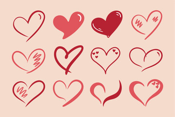 The illustration features handdrawn hearts on a pink backdrop