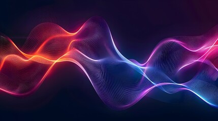 Fototapeta premium Mesmerizing Abstract Wavy Lines with Gradient Fill for Modern Design Backgrounds