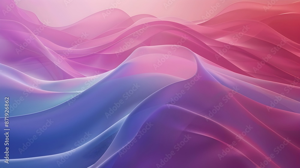 Aufkleber mesmerizing abstract digital waves in gradient colors