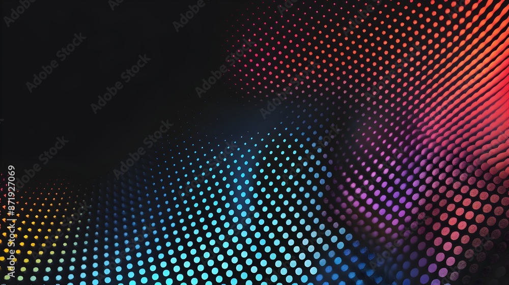 Poster captivating abstract halftone dot pattern in retro and modern style