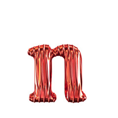 Fluted red symbol. letter n