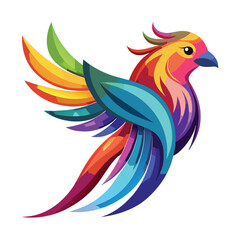 Obraz premium Bird on branch for Beauty salon logo hipster retro vintage design monoline line art vector illustration. Ai generate