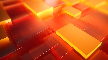 3d rendering of red and yellow abstract geometric background. Scene for advertising, technology, showcase, banner, game, sport, cosmetic, business, metaverse. Sci-Fi Illustration. Product display