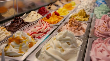 Indulge in the creamy delight of artisanal ice cream flavors.