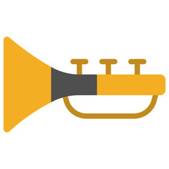 trumpet flat icon