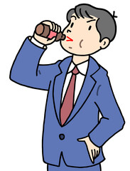 健康のイラスト - エナジードリンク・内服液・栄養ドリンク