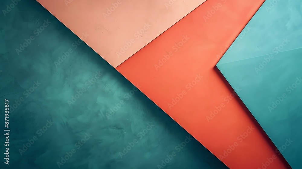 Poster abstract geometric background with vibrant colors and overlapping shapes. perfect for modern design 