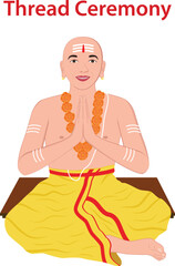 Traditional Indian Hindu religious thread ceremony.
