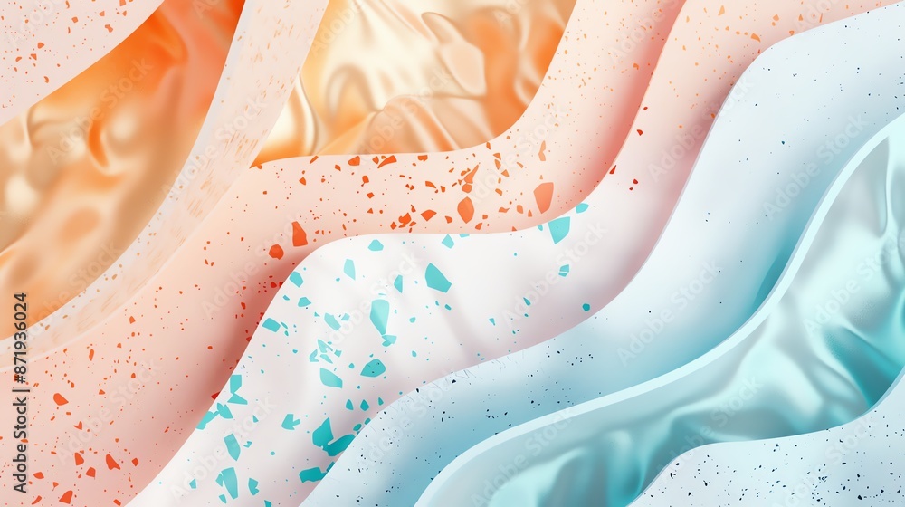 Poster abstract pastel-colored background with wavy textures and patterns. perfect for design elements, wal
