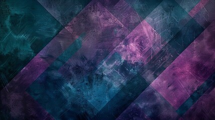 Create abstract geometric designs with purple and teal overlays for a modern look