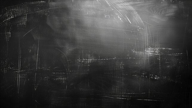 Realistic 3D Blackboard Background for Educational Promotion, Chalkboard Design, and Classroom Setting