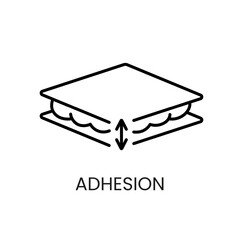 Adhesion vector line icon with editable stroke