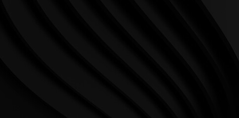 Modern wavy line pattern black abstract background design