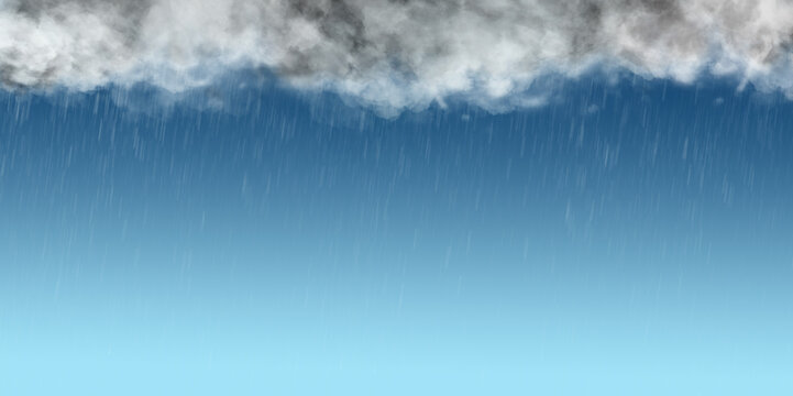 Sky with clouds and rainstorm