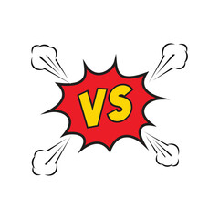 vs comic versus fight battle vector design template