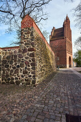 Medieval fortification of the city gate in Neuebrandemburg