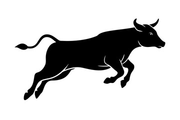 black and whitecow silhouette, cow vector illustration, cow silhouette, animal silhouette isolated vector Illustration, png, Funny cute cow, Jumping cartoon cows