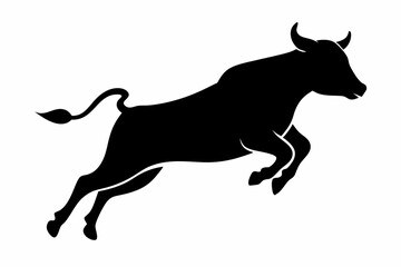 black and whitecow silhouette, cow vector illustration, cow silhouette, animal silhouette isolated vector Illustration, png, Funny cute cow, Jumping cartoon cows