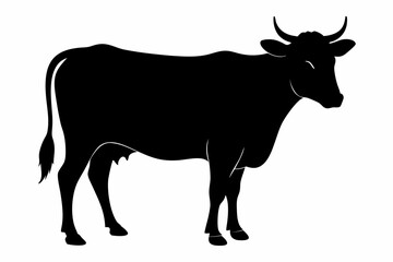 black and whitecow silhouette, cow vector illustration, cow silhouette, animal silhouette isolated vector Illustration, png, Funny cute cow, Jumping cartoon cows