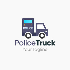 Police Truck Logo Vector Template Design. Good for Business, Startup, Agency, and Organization