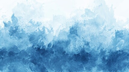 Abstract Blue Watercolor Background with Gradient Layers, ideal for artistic design projects