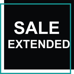 sale extended button on white background. sale extended button sign