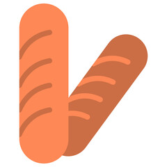 sausage flat icon