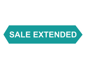 sale extended button on white background. sale extended button sign