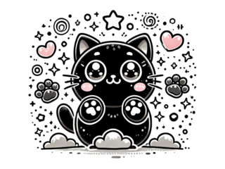 Adorable Black Cat Joy