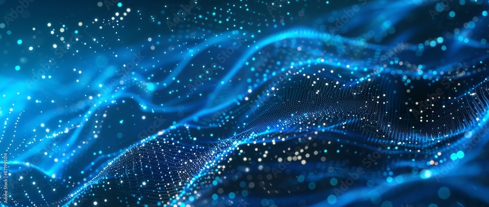 Poster a network connection line visualization template for presentations. 3d illustration for backgrounds 