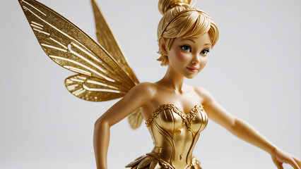 a model of a gold fairy