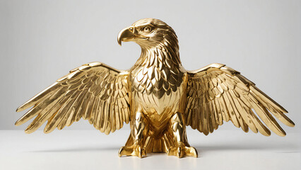 a model of a gold eagle