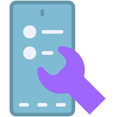 mobile settings flat icon