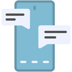 mobile chat flat icon