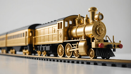 Obraz premium a model of a train made of gold