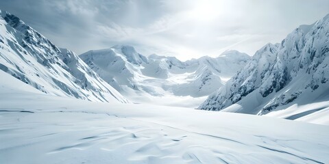 Fototapeta premium Unveiling Climate Change Signs as Snow Melts on Mountain Terrain. Concept Climate Change Awareness, Snow Melting, Mountain Terrain, Environmental Impact, Signs of Change