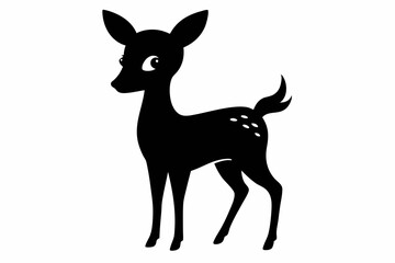 black and white deer silhouette, deer vector illustration, deer silhouette, animal silhouette isolated vector Illustration, png, Funny cute deer, Jumping cartoon deers