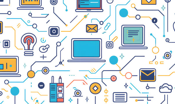 graphic backgrounds related to technology, communication, and the internet