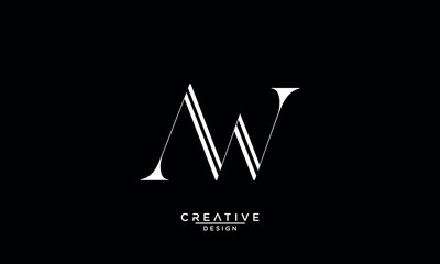 AW, WA, A, W, Abstract Letters Logo Monogram