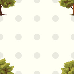 Seamless vector pattern of autumn trees and leaves. Perfect for fall-themed designs, wallpapers, fabrics, seasonal projects.