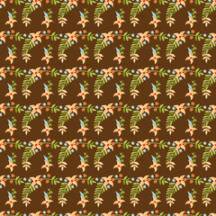 Autumn Beauties Seamless Vector Pattern Design